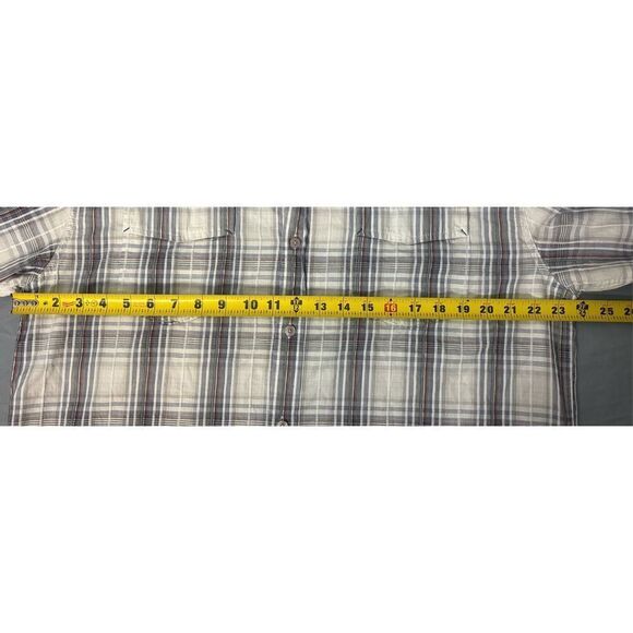 HORNY TOAD Men's Shirt Button Up 2XL Plaid 100% Organic Cotton Short Sleeve - Picture 7 of 7